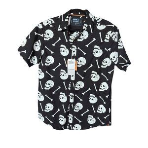 NWT Men's Monument Skull Button Up